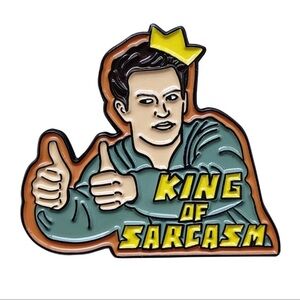 Chandler Bing Enamel Pin, King Of Sarcasm, Friends Enamel Pin